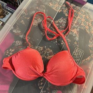 Coral Victoria’s Secret halter string bikini 32B